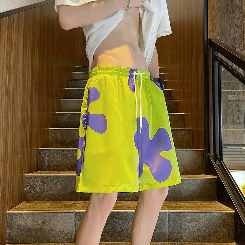 派大星短裤男2025夏季新款美式潮牌篮球运动冰丝速干五分沙滩裤子