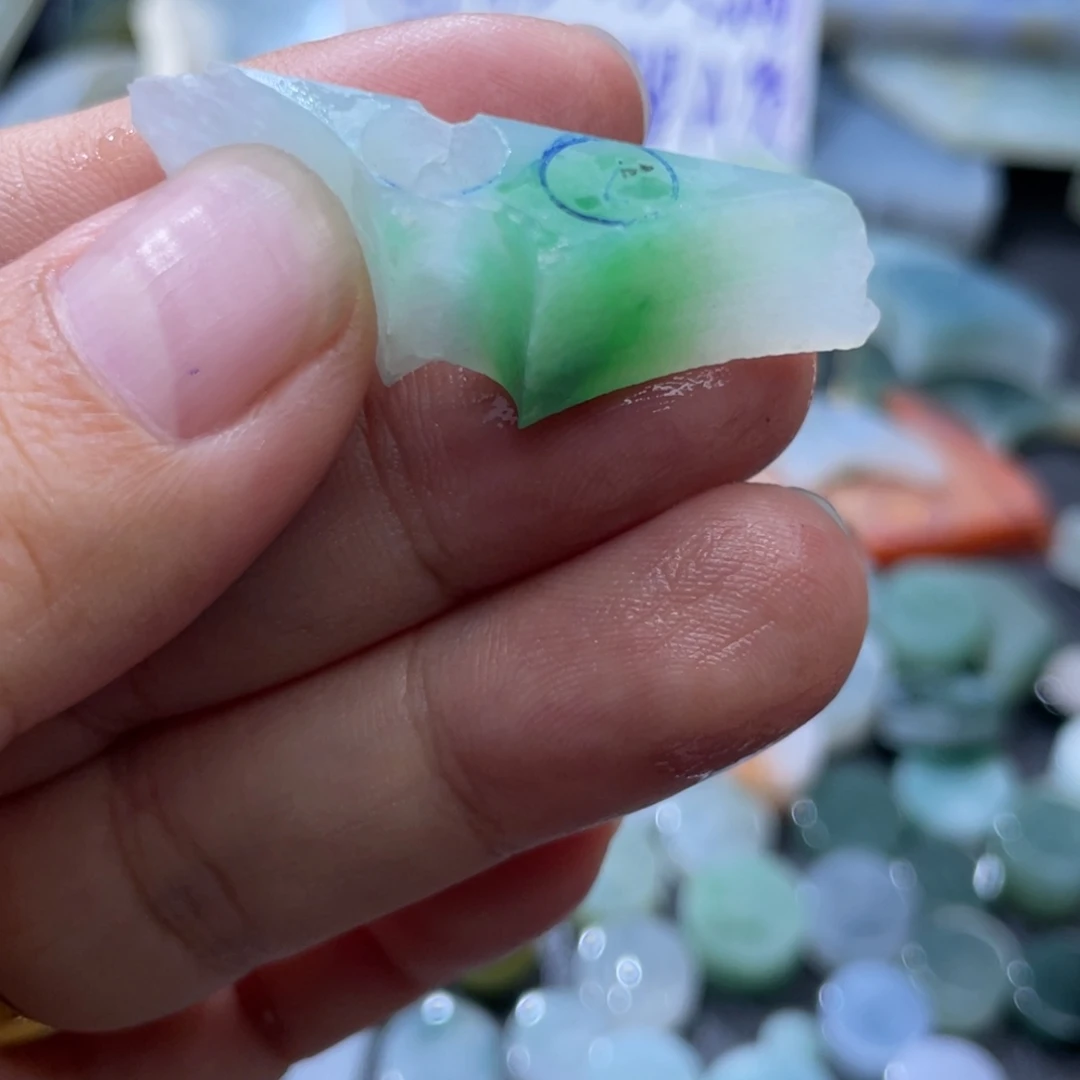 定制翡翠未镶嵌天然翡翠5➕绿随行珠