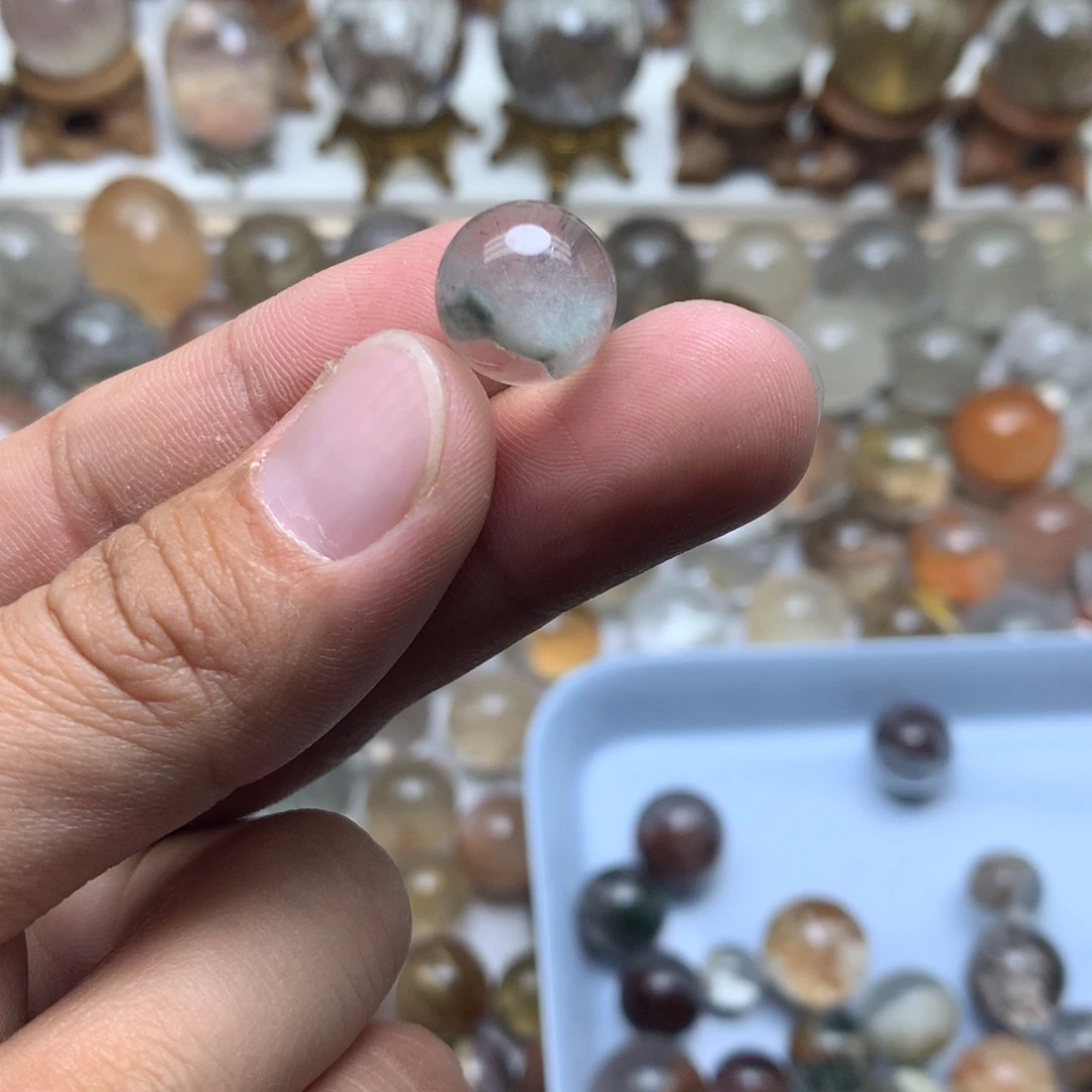 水晶珠宝半成品未镶嵌 兔毛球
