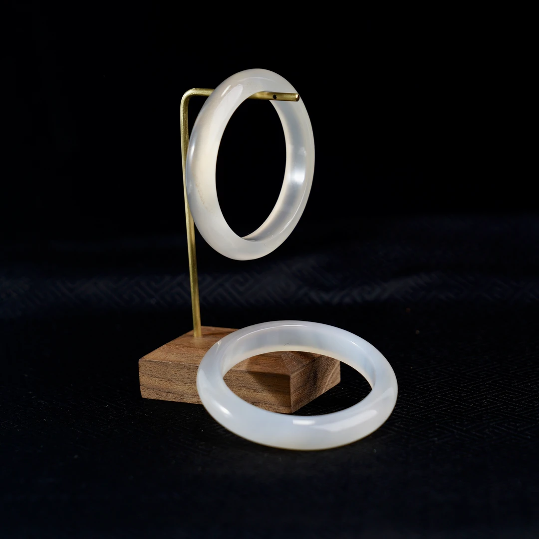 香槟金玉髓宽条手镯多样性发一