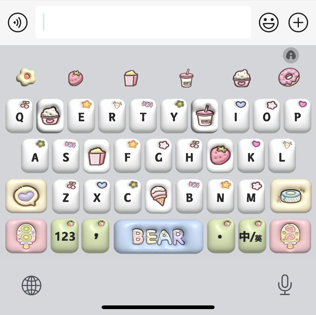 【心尖尖儿】苹果安卓百度输入法皮肤可爱美化包/办公配件服务