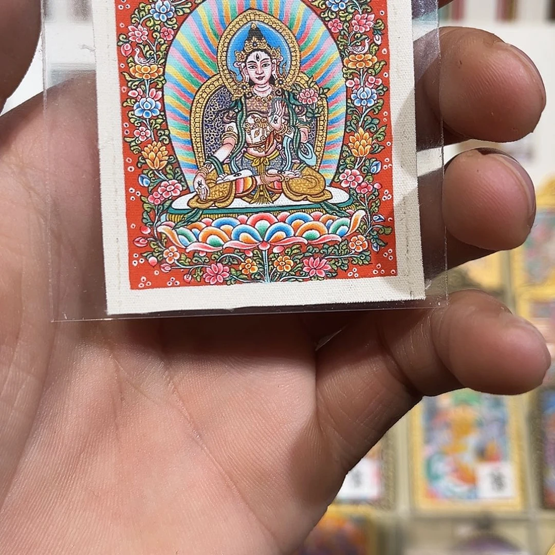 三***羊吊坠青海热贡纯手绘白度