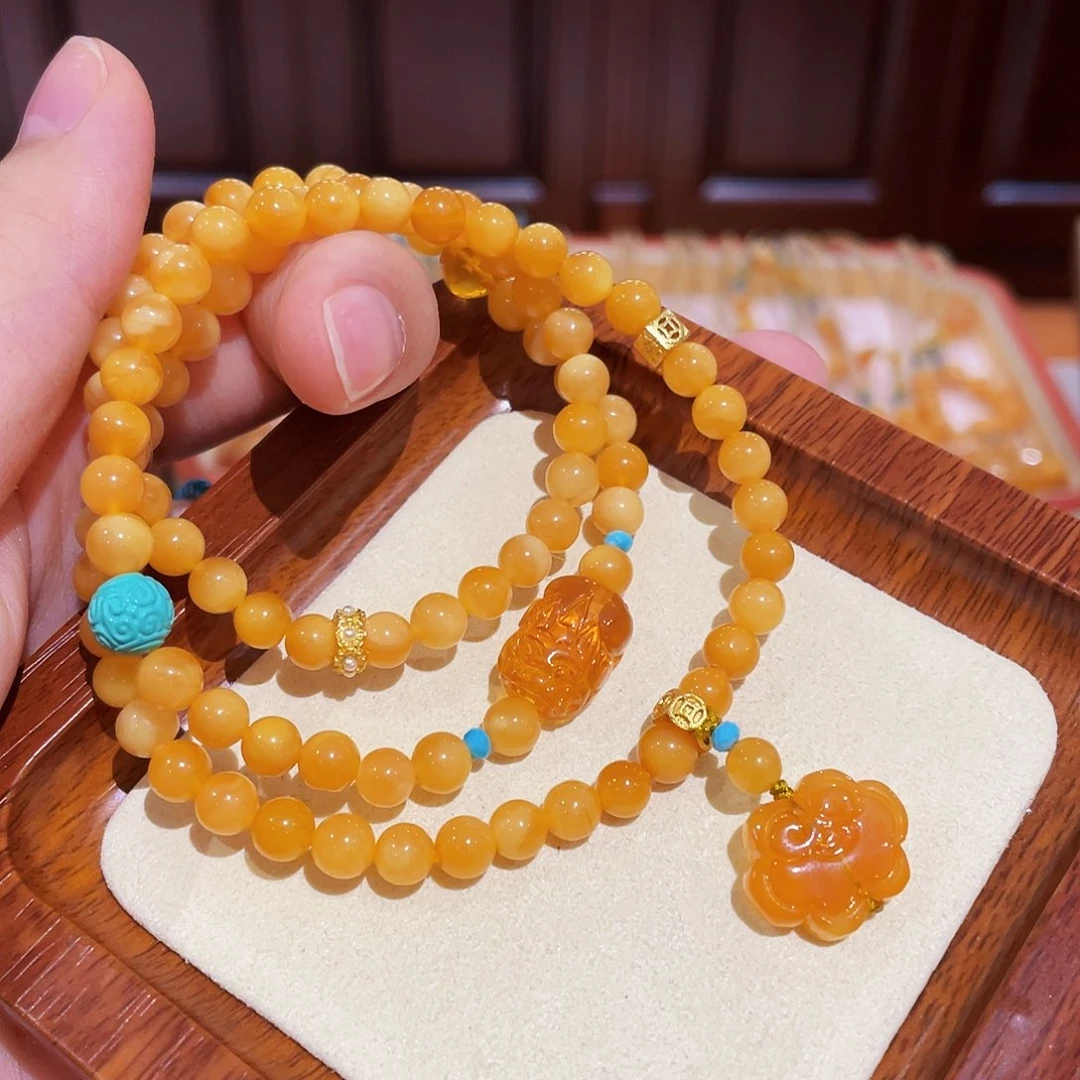 蜜蜡手链未镶嵌手串