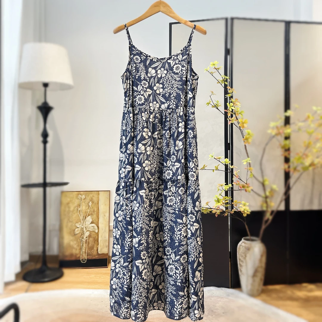 【萨拉迪恩】桑蚕丝时尚百搭吊带连衣裙