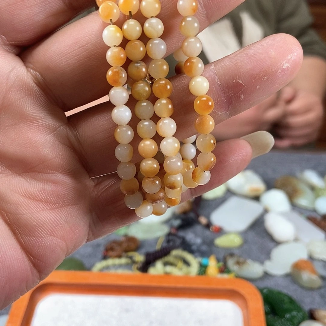 和田玉手链未镶嵌泥*