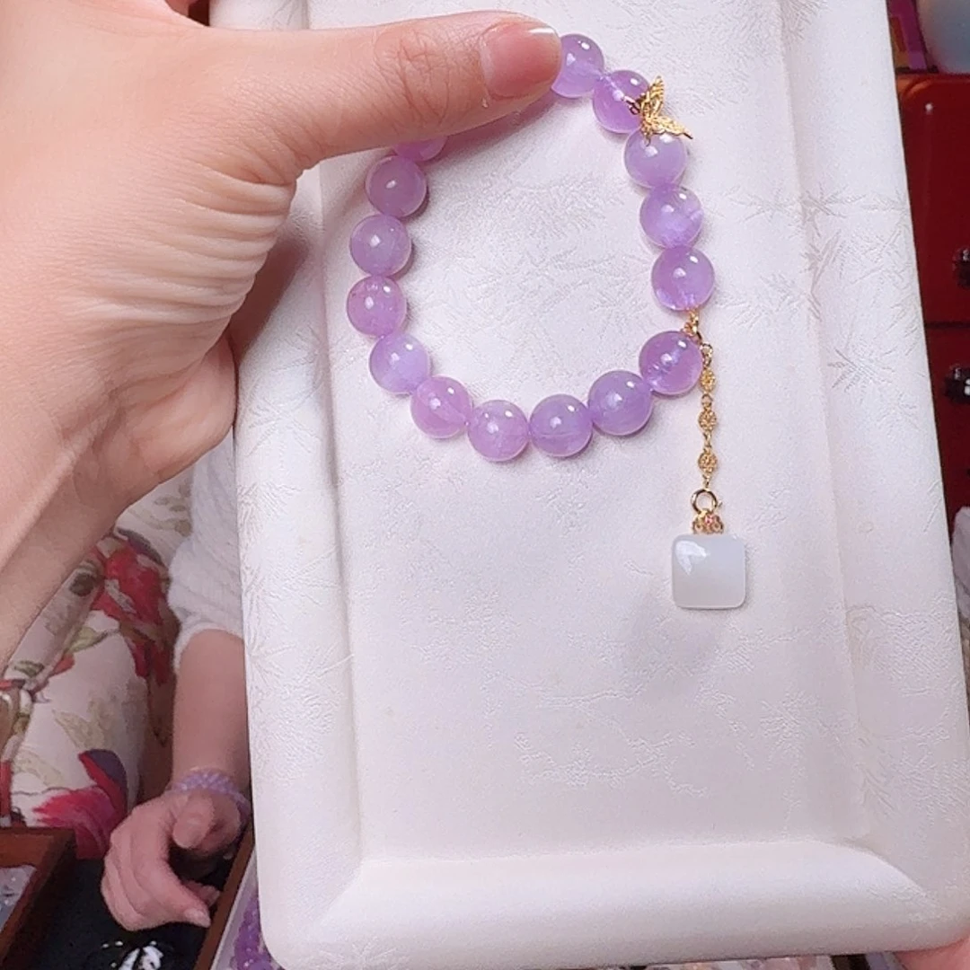 锂辉石项链18K金镶嵌手串