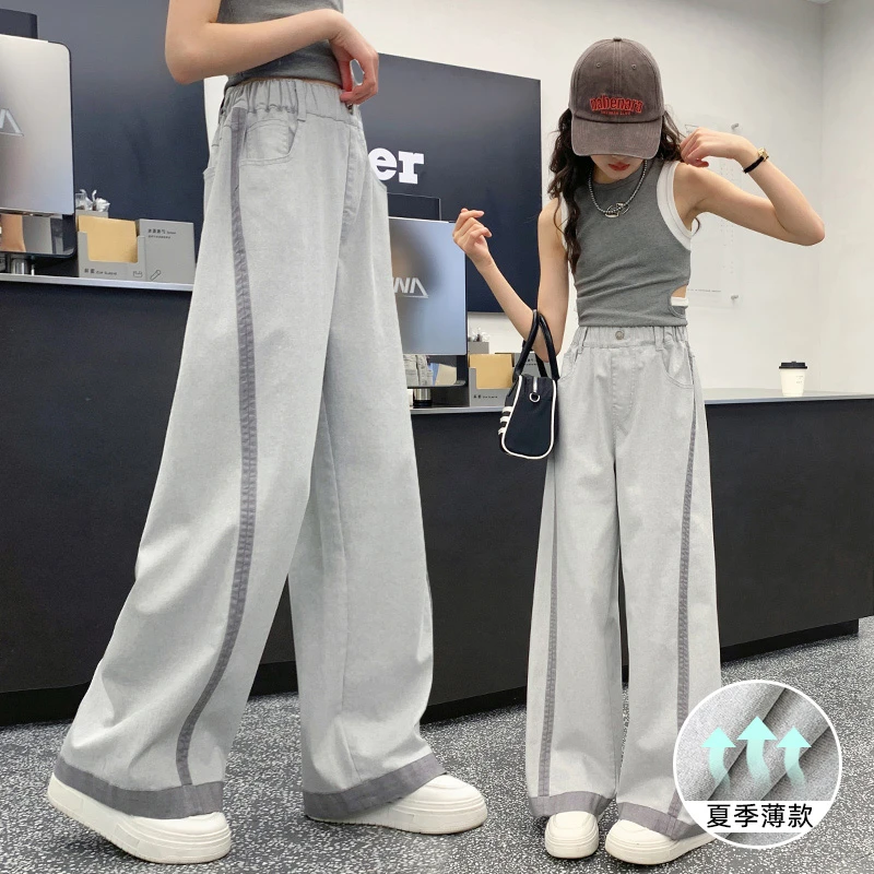 【2025夏季新款】女童牛仔裤夏季薄款中大童宽松休闲裤