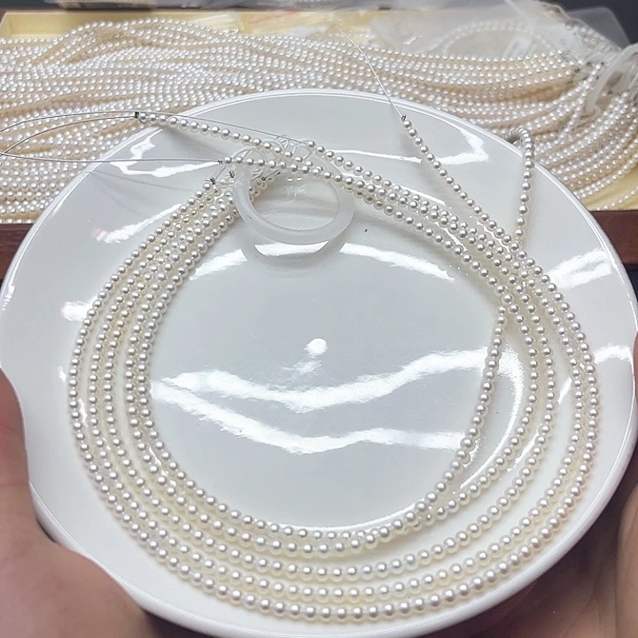 银S925镶嵌淡水珍珠天然珍珠项链4