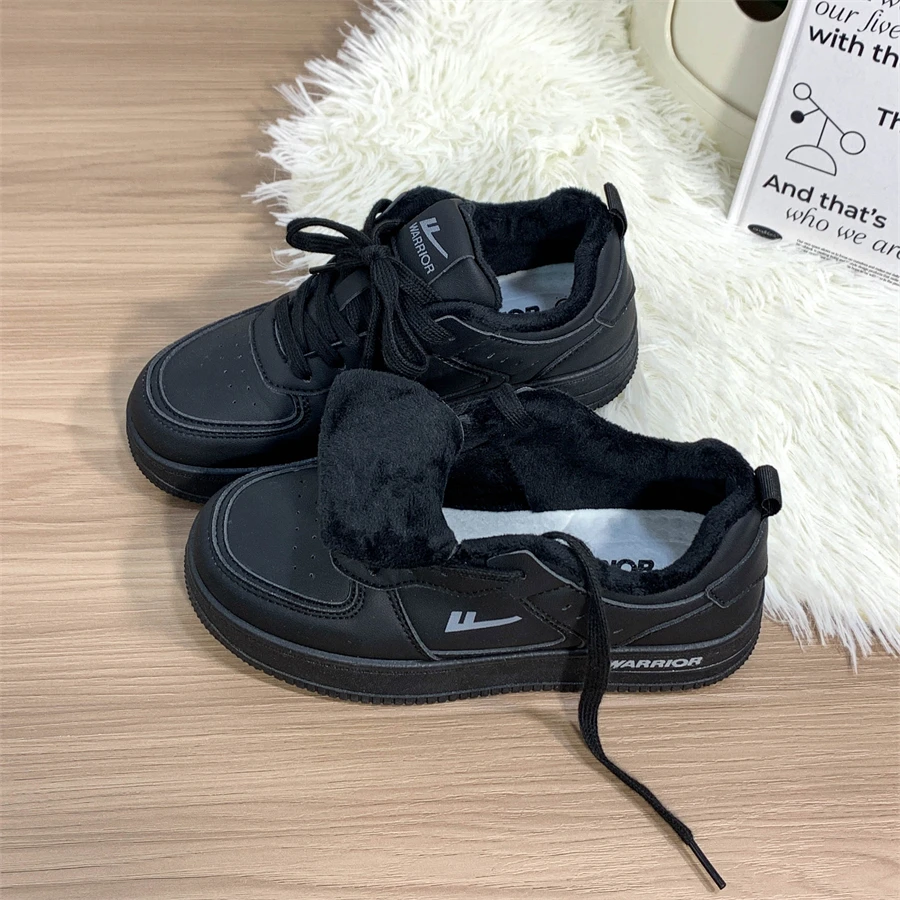 回力男女同款小黑鞋休闲情侣鞋百搭爆款ins潮加绒厚底原创板鞋子