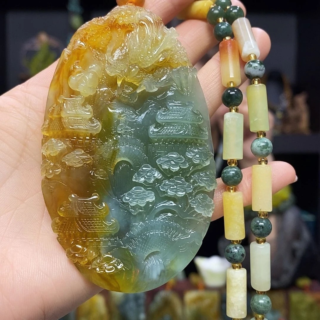 未镶嵌岫玉挂件吊坠