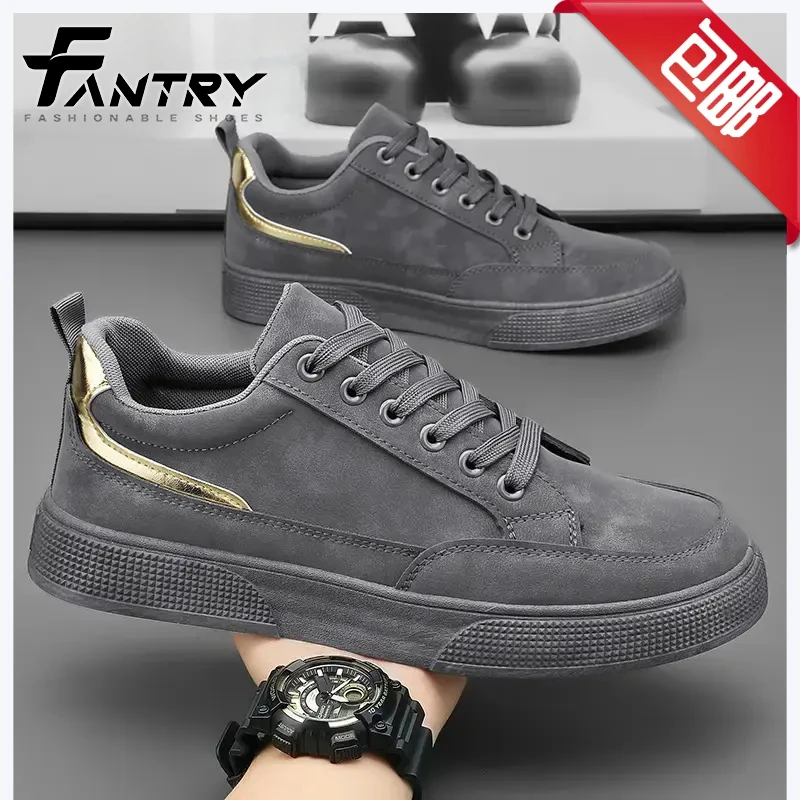 春秋新款劳保鞋男工地干活防滑板鞋厚底增高男士运动时尚联名男鞋