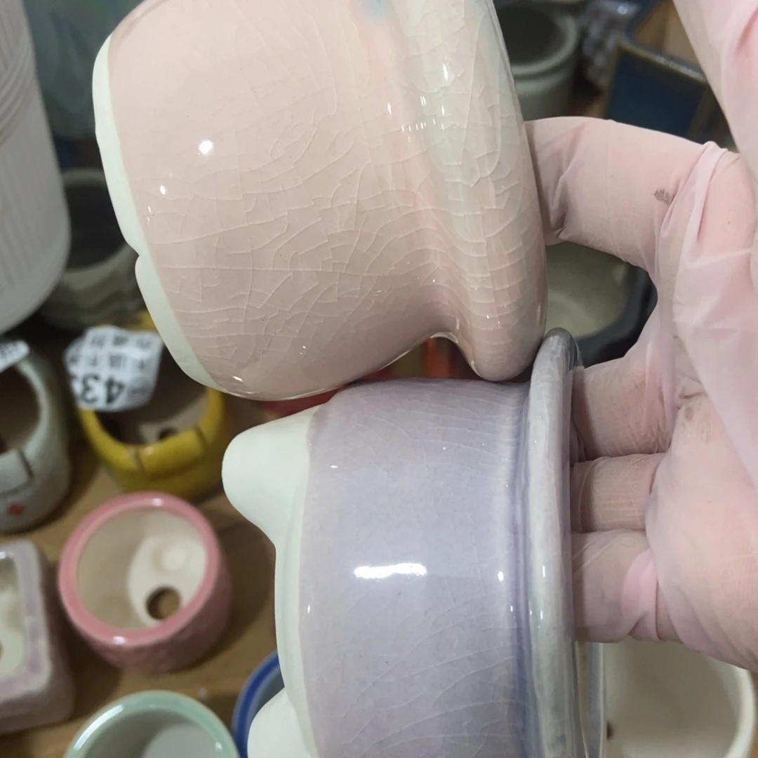 红陶高温陶瓷花盆