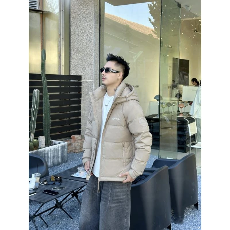 冬季新款时尚百搭连帽加厚防水防风防寒保暖外套#8807