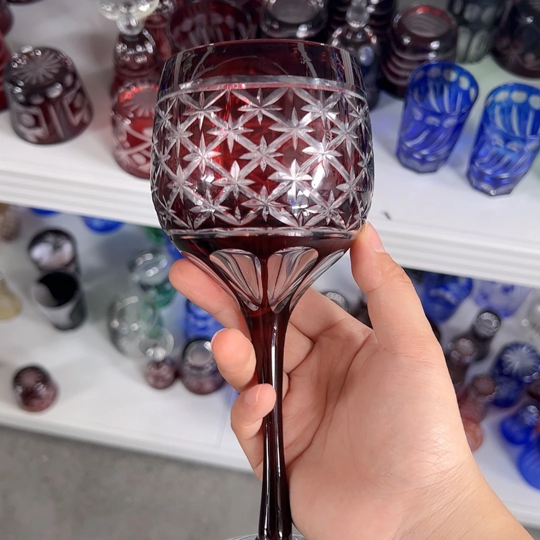 水晶玻璃高脚款微瑕一个