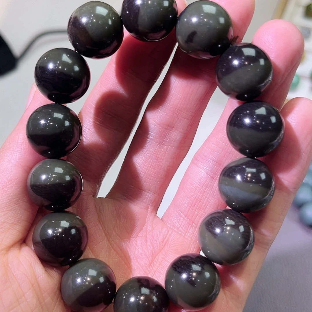 手链未镶嵌和田玉和田玉聚宝盆 双色