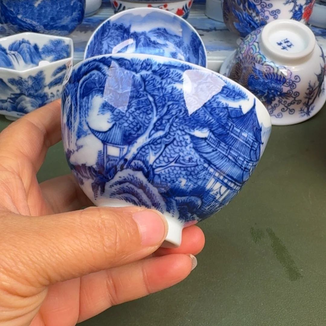 瓷景德镇纯手绘茶具圆圆218