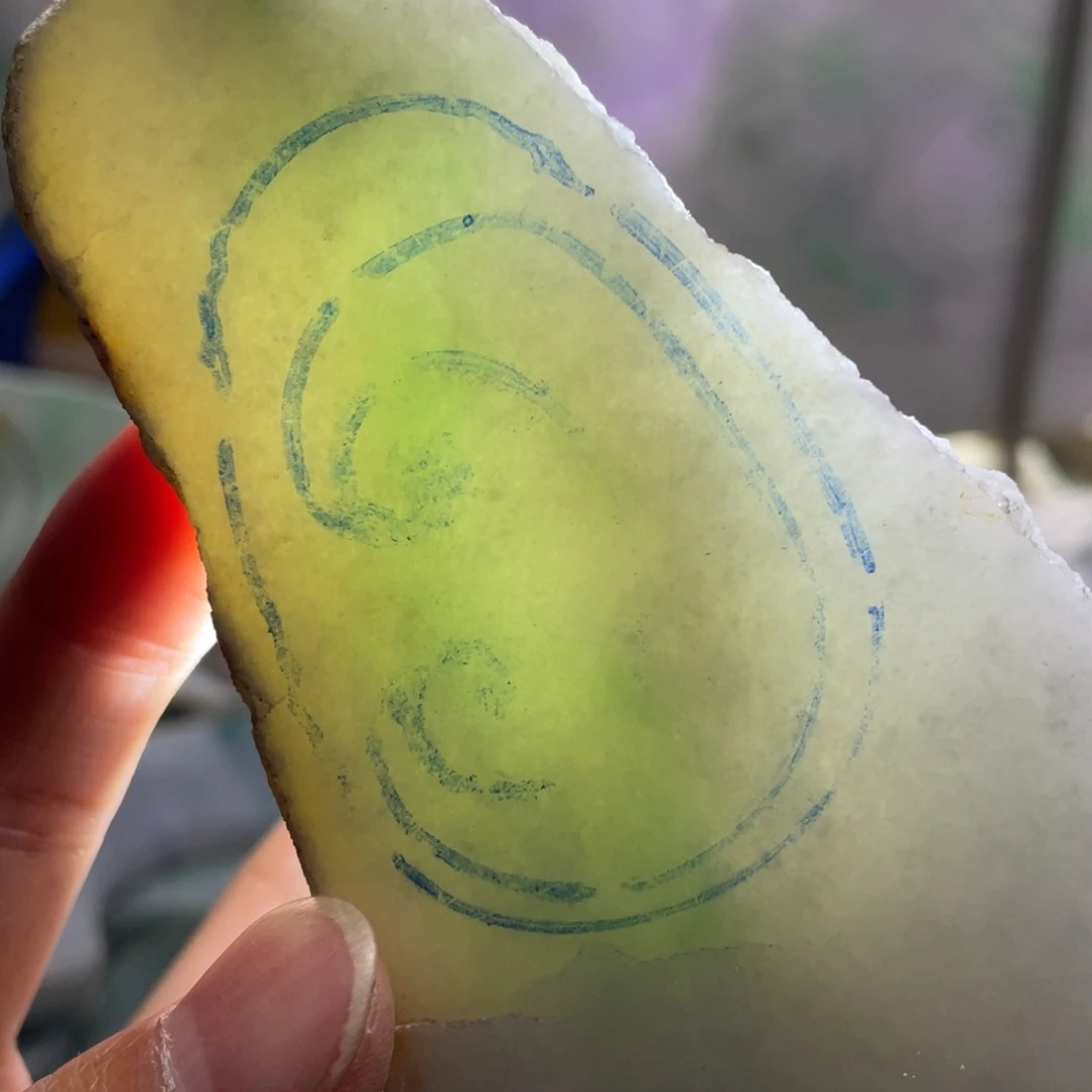 翡翠未镶嵌挂件K缅甸天然翡翠片料