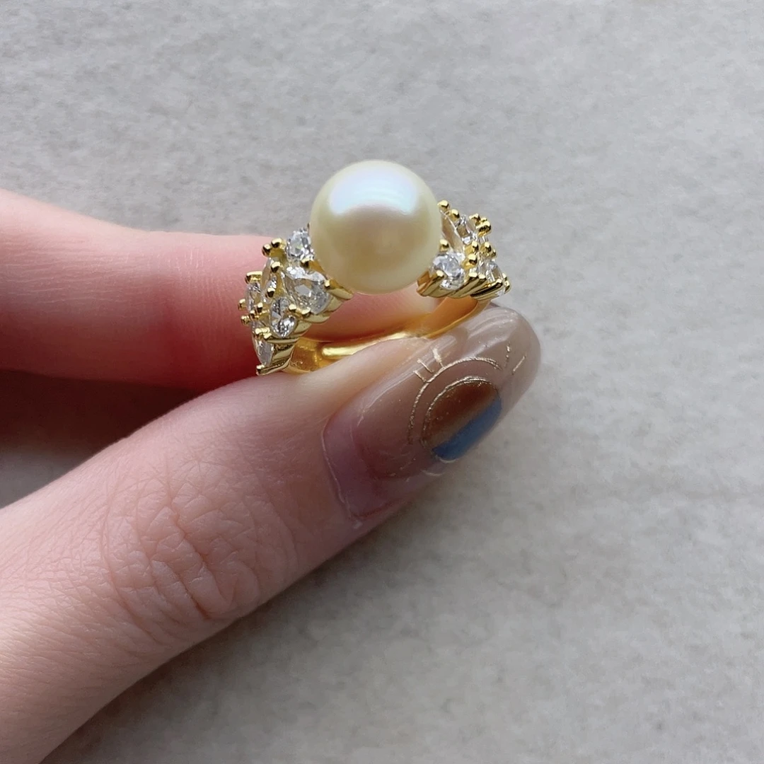 海水珍珠银S925镶嵌戒指39