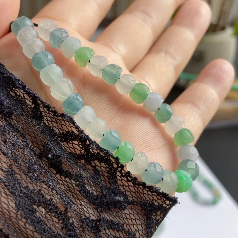 【闪购商品】未镶嵌定制翡翠莲花珠