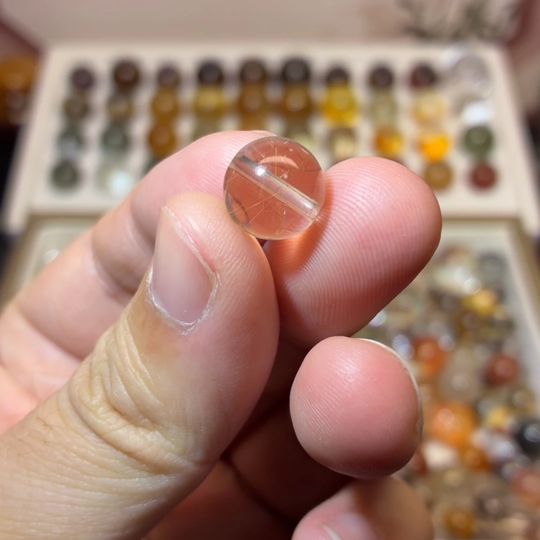 珠宝半成品水晶未镶嵌10发晶单珠