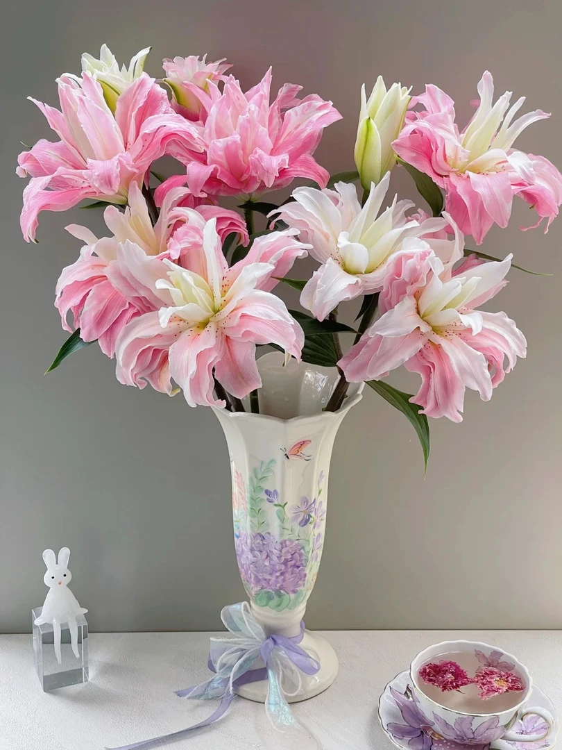 【源头优选】戴安娜重瓣百合花云南直发鲜花家居水养插花鲜切花