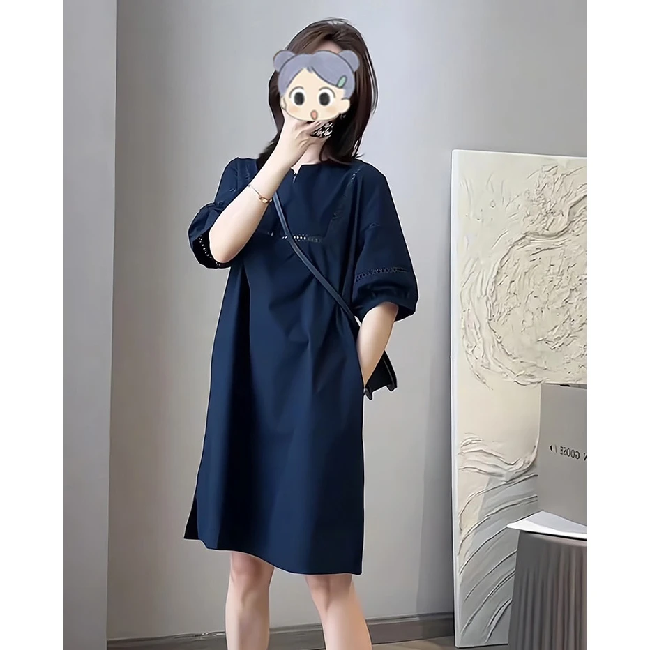 欧货2025新款夏季时尚休闲百搭宽松短袖t恤小众连衣裙穿搭女装感