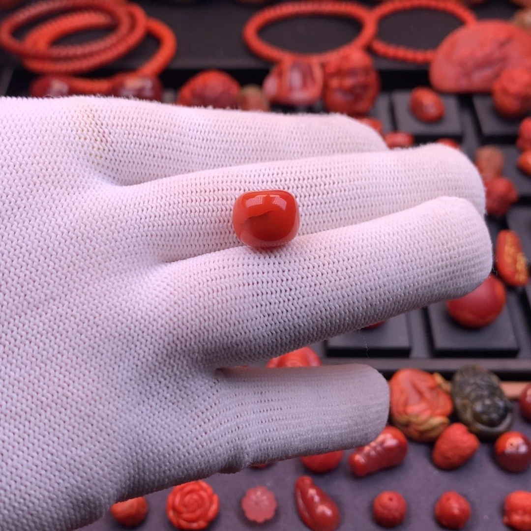 南红玛瑙未镶嵌南红川料原矿老型单珠12.1mm