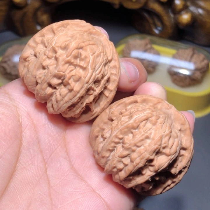 文玩核桃把件42.5白狮子