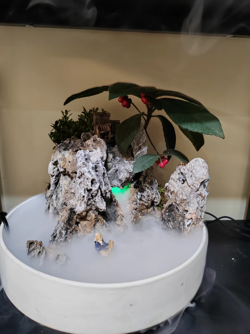 青龙石盆景，流水生财！