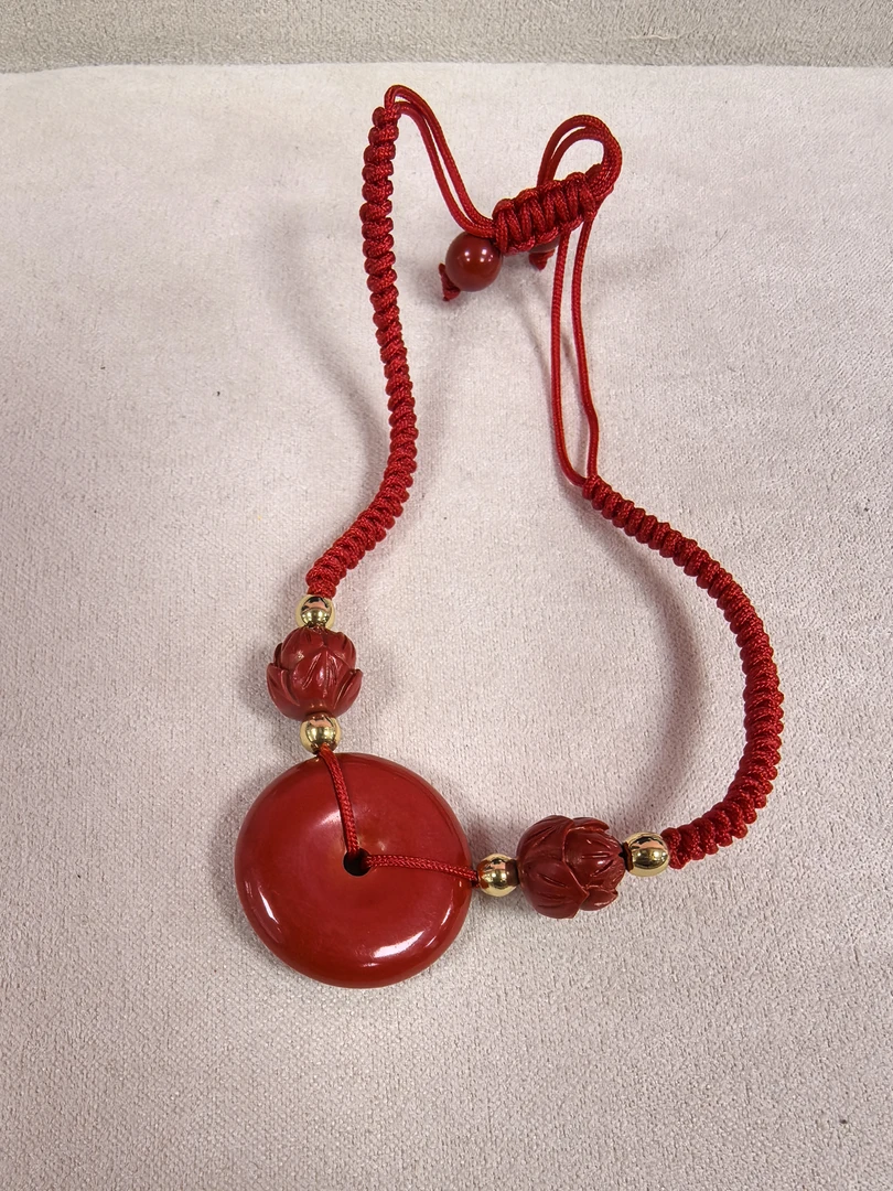 含辰砂工艺品【云锦珠宝】平安扣手绳