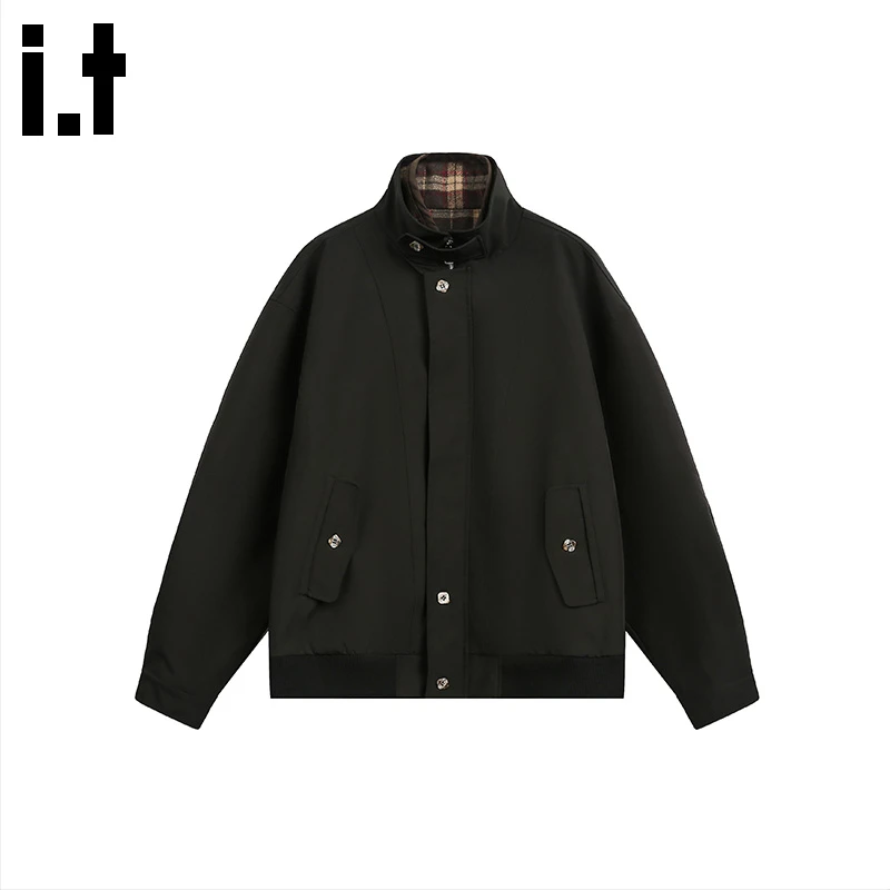 i.t:CHOCOOLATE时尚百搭夹克外套男士2025秋冬季通勤休闲拉链上衣