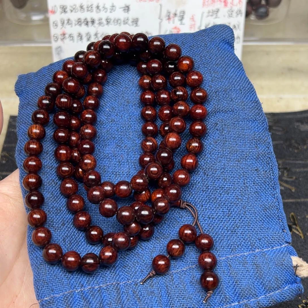 木红降08/108圆珠满油多圈（瑕疵）