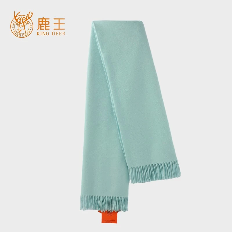 【商场同款】鹿王100山羊绒纯色大规格披肩毯子加厚保暖318089500