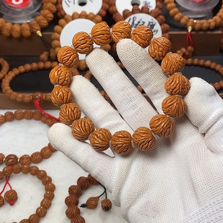 桃核手串秦岭龙纹