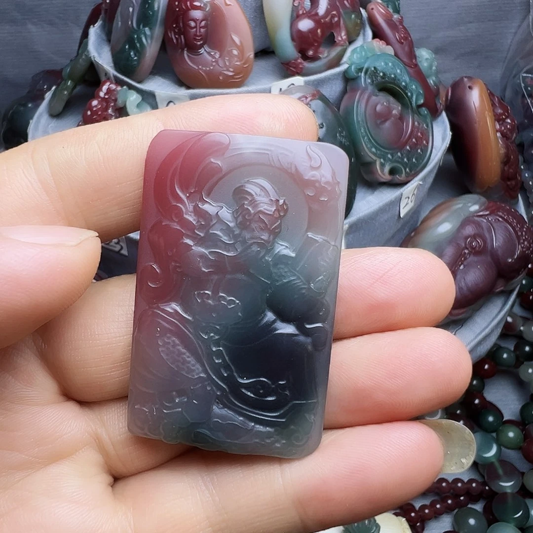 驭***龙玛瑙/玉髓秦紫玉未镶嵌