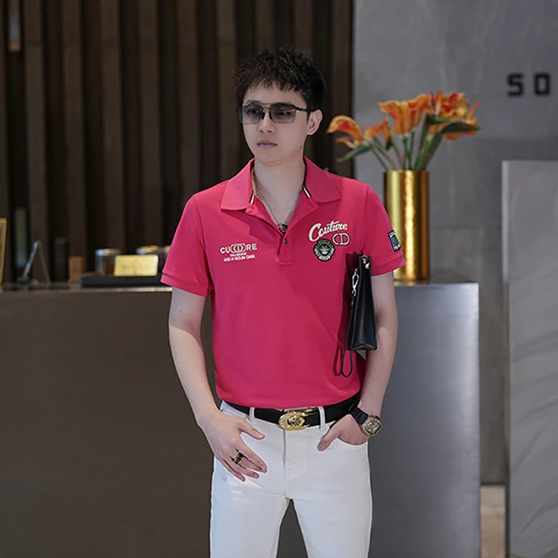 夏季潮流新款POLO衫时尚休闲个性百搭修身短袖