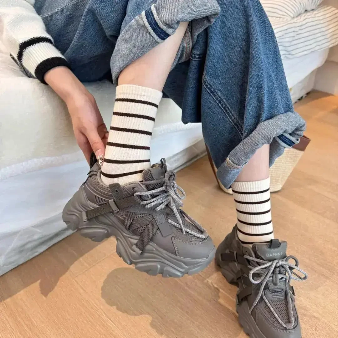 8双装条纹中筒袜早秋新品ins潮袜韩系运动百搭学风网红袜子学生zz商品图