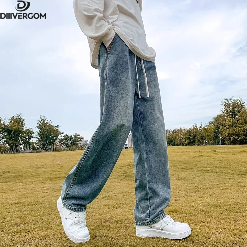 2025爆款牛仔裤男士新款春秋宽松长裤休闲男裤美式痞帅男生直筒裤