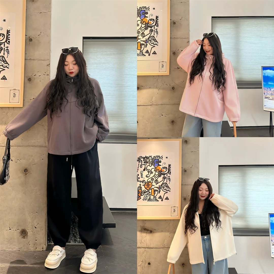 断码捡漏~岁华静书 / 减龄多色抽绳卫衣外套14154花契大码200斤