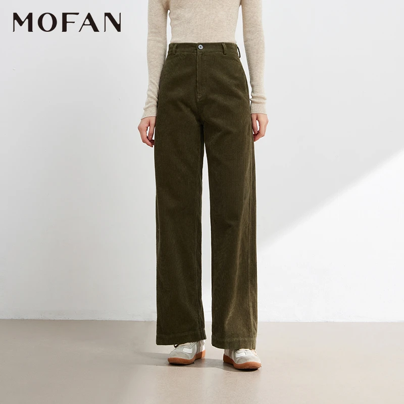 【丽公主专属】MOFAN摩凡冬新款森林绿休闲裤MDK381982