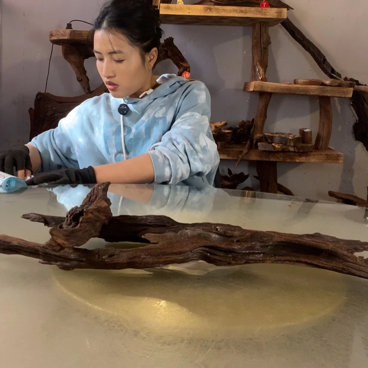 新***一天然的云南紫柚木会黄水