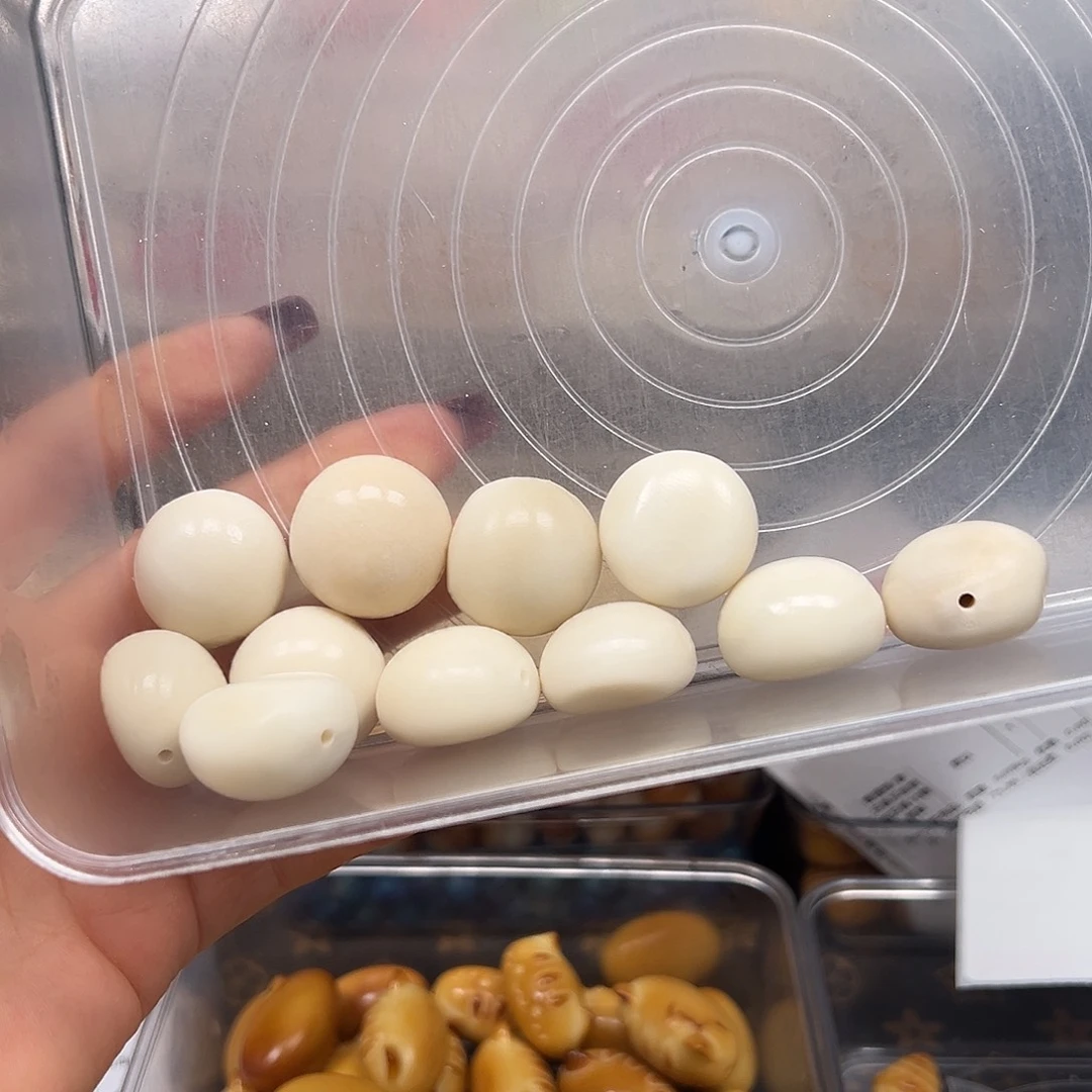 菩提根/象牙果手串瑕疵白馒头12颗有缺肉有裂