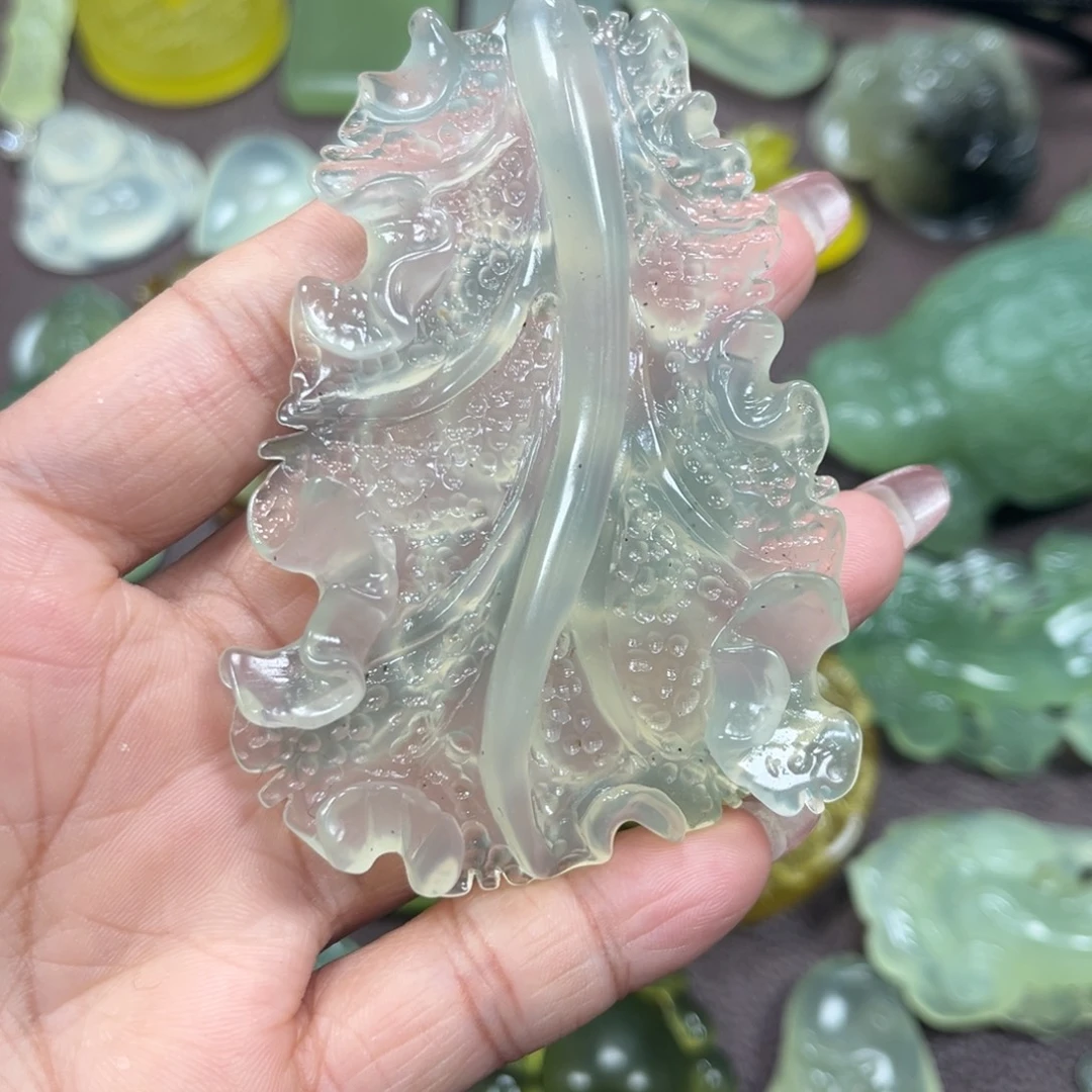 蛇纹石玉未镶嵌手把件手把件