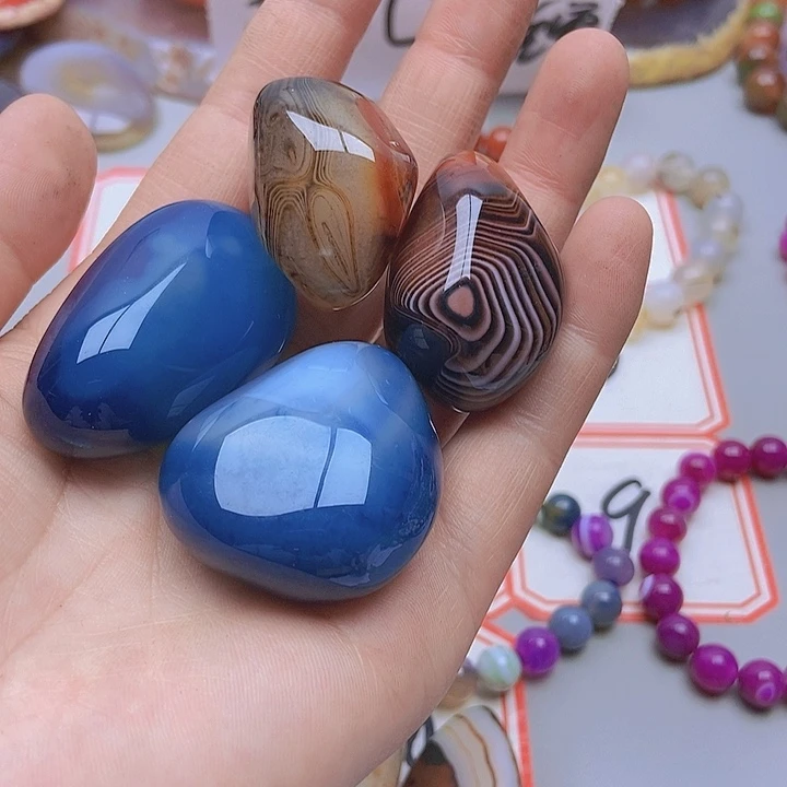 【闪购商品】玛瑙/玉髓珠宝半成品未镶嵌雨***虹