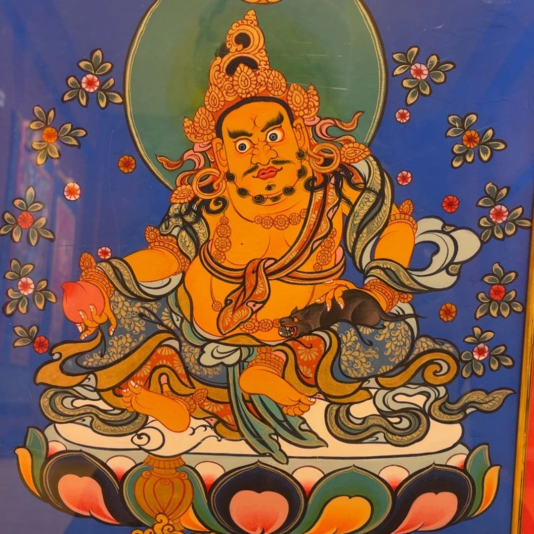 吊坠彩唐的黄财神 桌摆