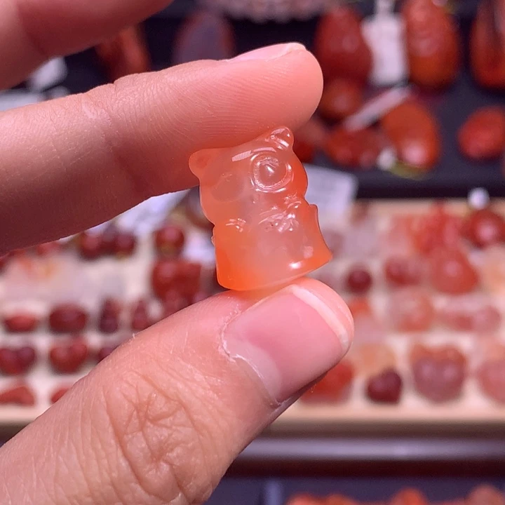 南红玛瑙未镶嵌珠宝半成品招财猫