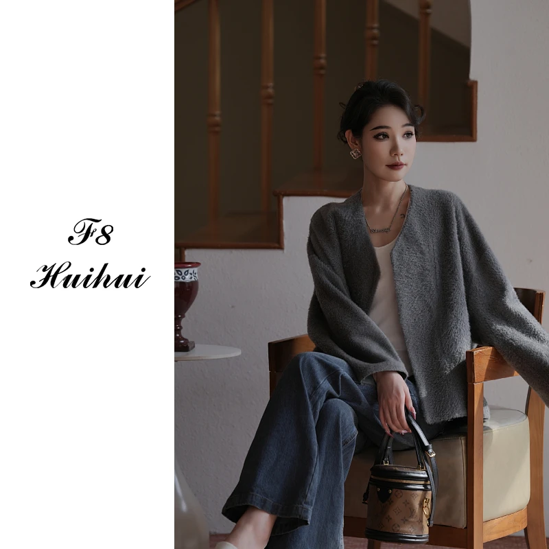 【F8】稀世LACON teddy 嵿奢超薄拉贡皮毛一体外套 25-109