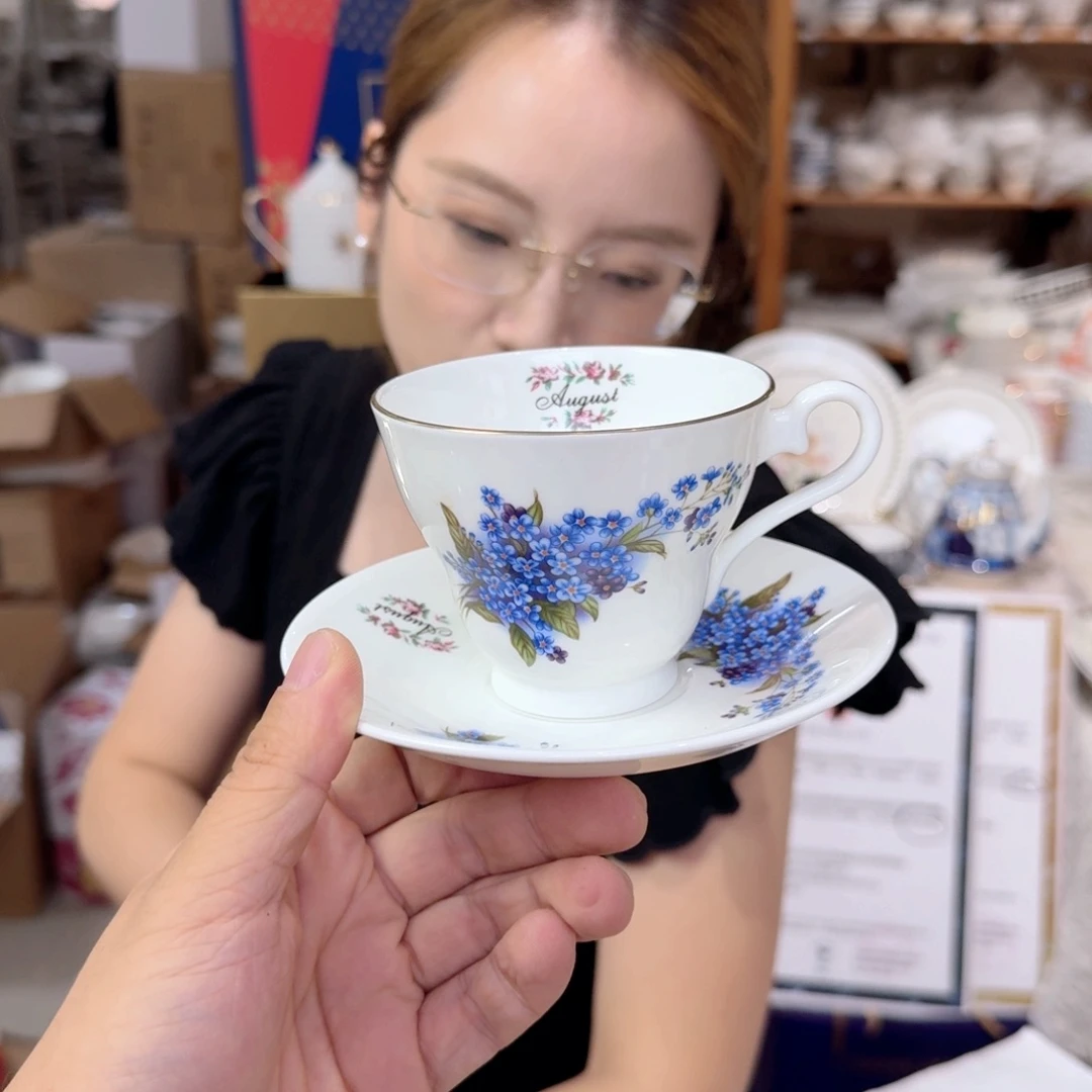 骨瓷骨瓷咖啡杯碟一套220ml外贸骨瓷