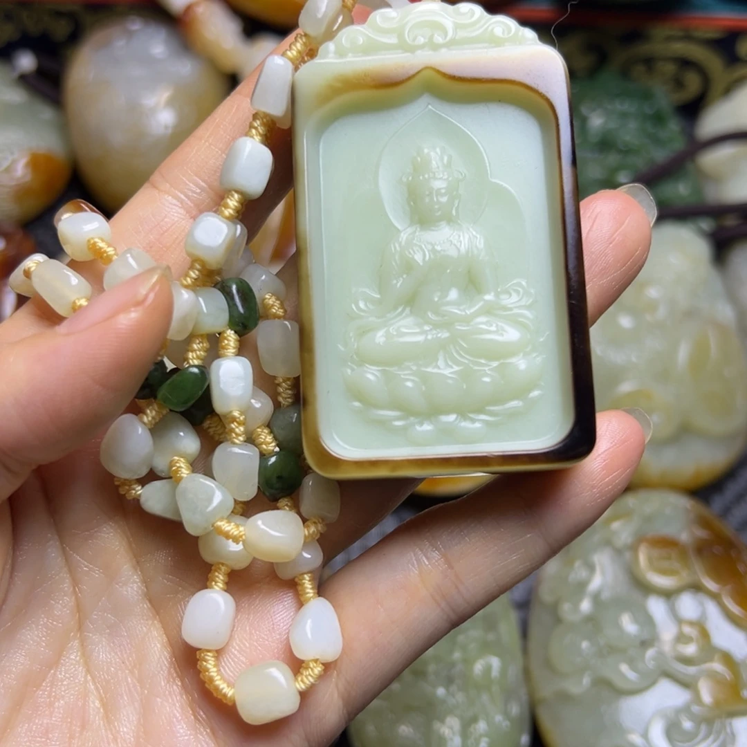 和田玉未镶嵌挂件