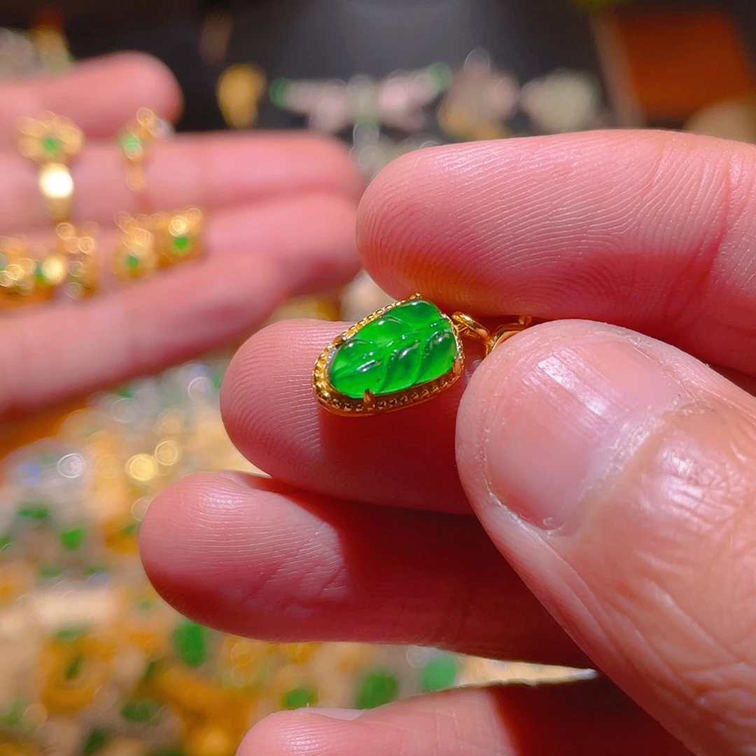 翡翠吊坠(不含链)银S925镶嵌